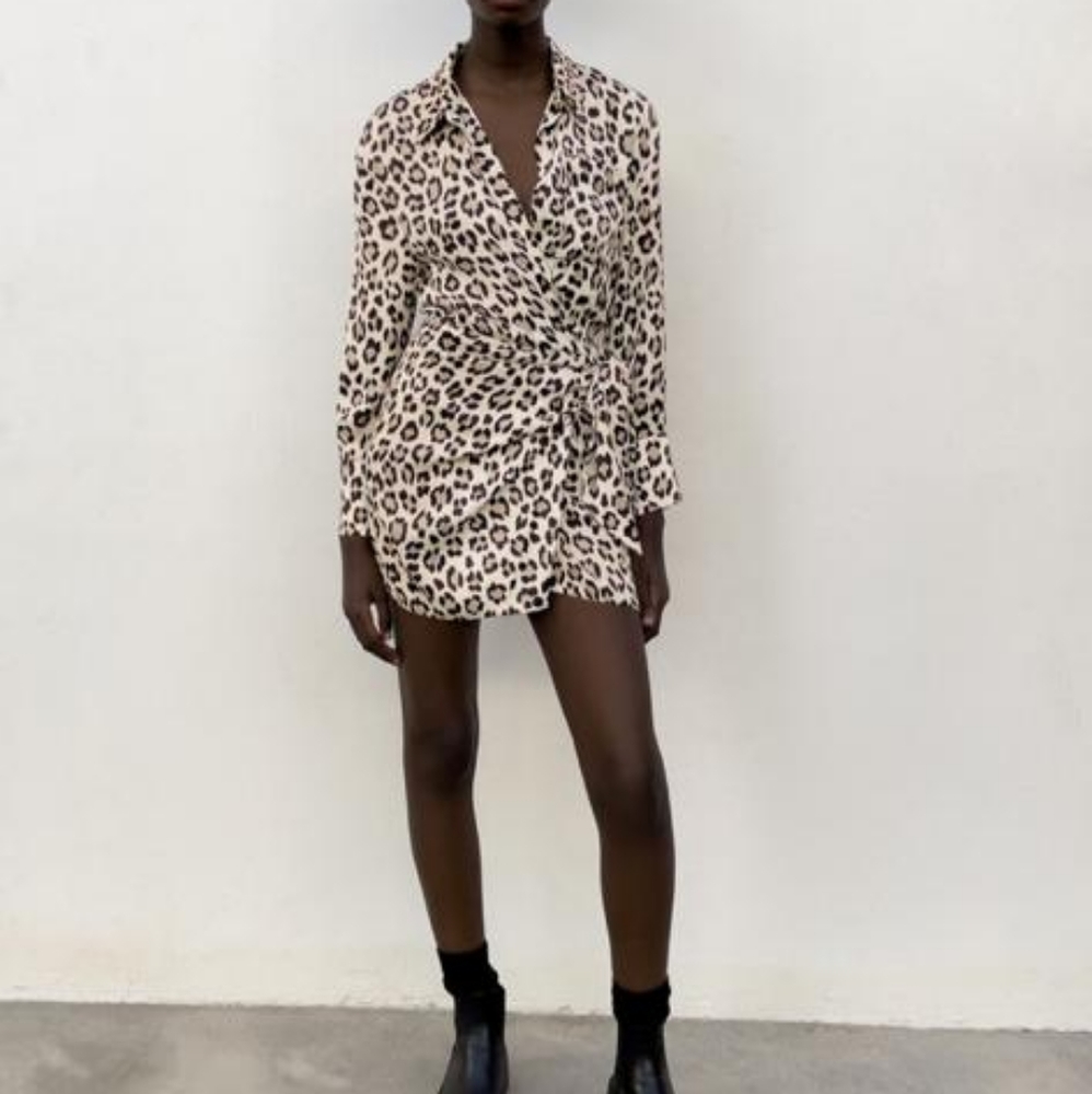 ZARA leopard mini dress